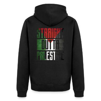 Drapeau palestinien de Palestina - Veste à capuche bio Premium Unisexe - noir - Dos - Nico (187cm)