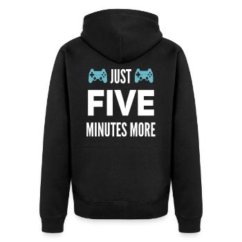 Gamer Gaming Gift - Unisex Premium Organic Zip Hoodie - black - Back - Nico (187cm)