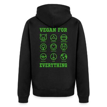 VÉGÉTARIEN Cadeau Protecteur animal pour Vegan VEGAN - Veste à capuche bio Premium Unisexe - noir - Dos - Nico (187cm)