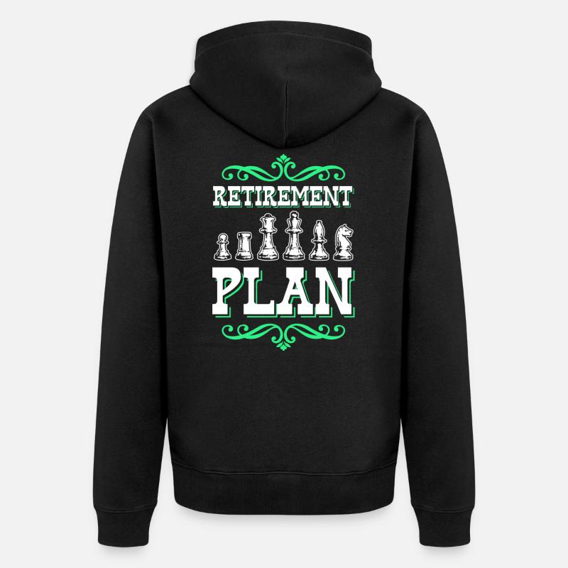 Plan d'échecs - Veste à capuche bio Premium Unisexe - noir