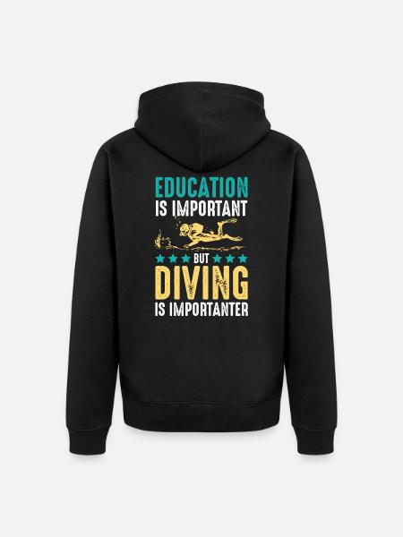 Divers training diving - Unisex Premium Organic Zip Hoodie - black