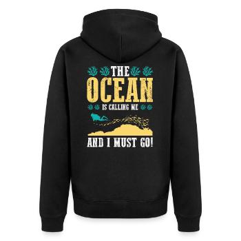 Plongée sous-marine - Veste à capuche bio Premium Unisexe - noir - Dos - Nico (187cm)