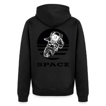 Astronaute - Veste à capuche bio Premium Unisexe - noir - Dos - Nico (187cm)