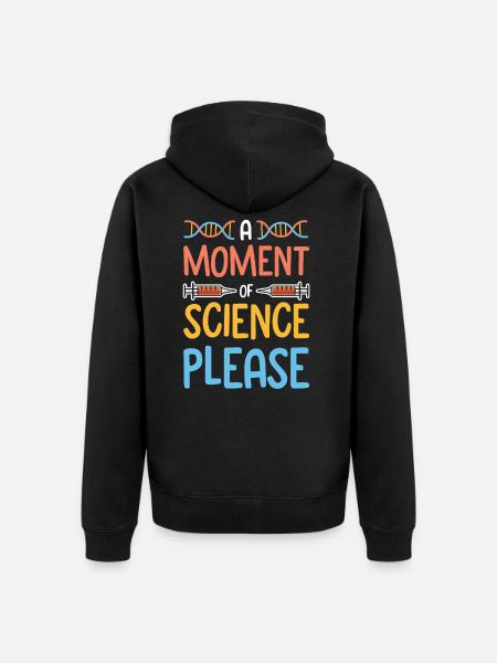 Science science dna - Unisex Premium Organic Zip Hoodie - black