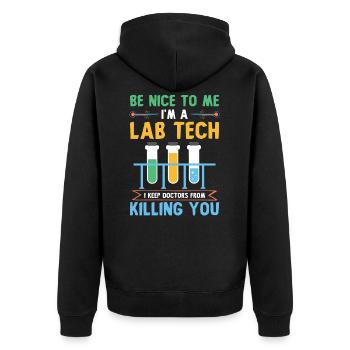 Science laboratoire science disant - Veste à capuche bio Premium Unisexe - noir - Dos - Nico (187cm)