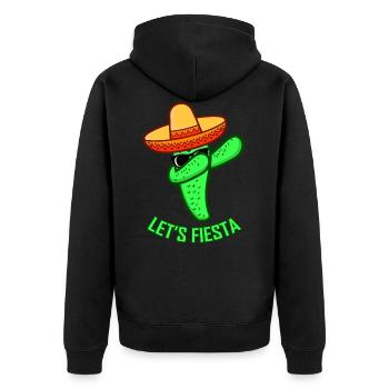 LET'S FIESTA Cinco De Mayo Gift Party Women - Unisex Premium Organic Zip Hoodie - black - Back - Nico (187cm)