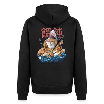 Japon Miso Ramen Udon Haifisch cadeau vintage - Veste à capuche bio Premium Unisexe - noir - Dos - Nico (187cm)