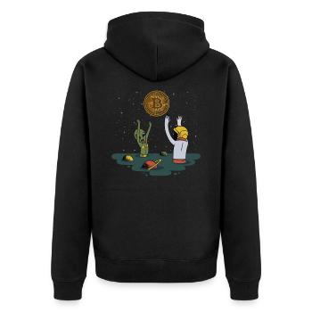 Bitcoins Trader Crypto Asset - Veste à capuche bio Premium Unisexe - noir - Dos - Nico (187cm)