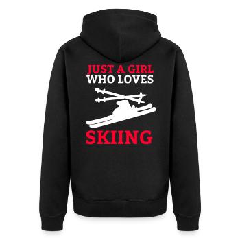 Ski Fille ski ski skier renard skis - Veste à capuche bio Premium Unisexe - noir - Dos - Nico (187cm)