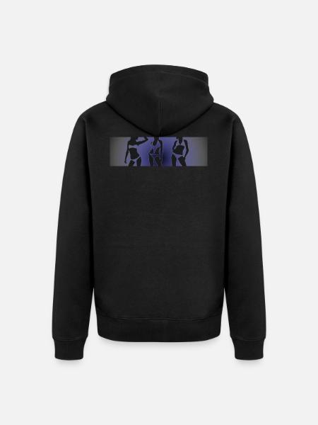 3 Frauen 4500 - Unisex Premium Bio Zip Hoodie - Schwarz