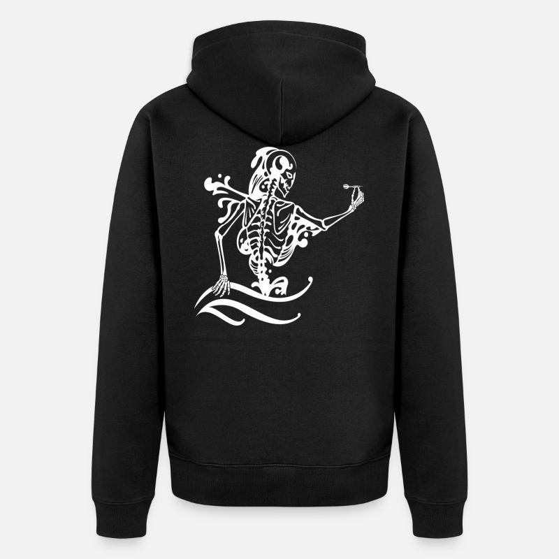 Fléchettes squelette Fléchettes - Veste à capuche bio Premium Unisexe - noir