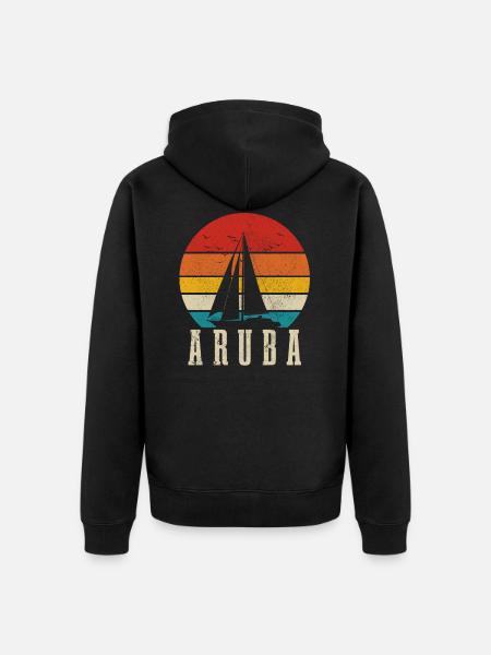 Aruba - Unisex Premium Bio Zip Hoodie - Schwarz