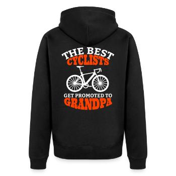 Fahrrad Opa Radeln Fahrradtour Großvater Radfahren - Veste à capuche bio Premium Unisexe - noir - Dos - Nico (187cm)