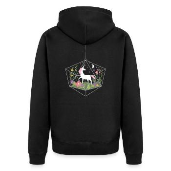 Unicorn Licorne Fantasy Contes fabuleux magie - Veste à capuche bio Premium Unisexe - noir - Dos - Nico (187cm)
