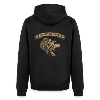 LIGHTING CREW overhead lighting technician - Unisex Premium Organic Zip Hoodie - black - Back - Nico (187cm)