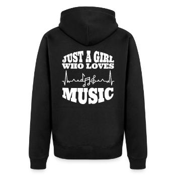 Musicienne femme musique fille microphone chanteuse Maman - Veste à capuche bio Premium Unisexe - noir - Dos - Nico (187cm)