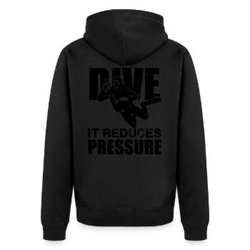 plongée plonger - Veste à capuche bio Premium Unisexe - noir - Dos - Nico (187cm)