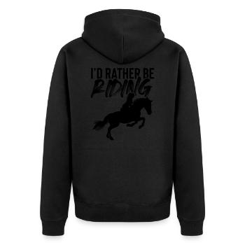 chevaux - Veste à capuche bio Premium Unisexe - noir - Dos - Nico (187cm)