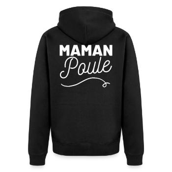 maman poule - Veste à capuche bio Premium Unisexe - noir - Dos - Nico (187cm)