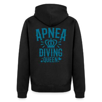Apnée Diving Queen Plongeuse gratuite Apnoetaucherin - Veste à capuche bio Premium Unisexe - noir - Dos - Nico (187cm)