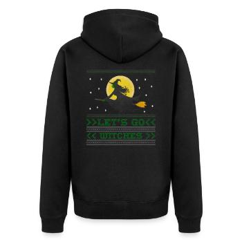 Sorcière Avec le bealon Ugly Halloween 2021 Femmes Lets Go - Veste à capuche bio Premium Unisexe - noir - Dos - Nico (187cm)