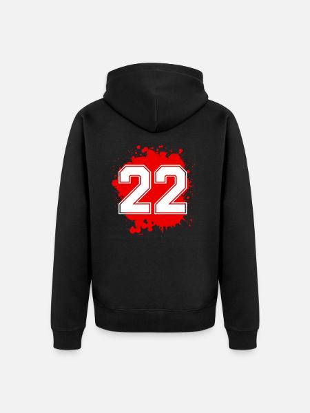 22 Number of blobs - Unisex Premium Organic Zip Hoodie - black