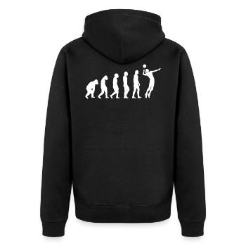 Volleyball Volleyball Player Beach Volleyball Evolution - Unisex Premium Organic Zip Hoodie - black - Back - Nico (187cm)