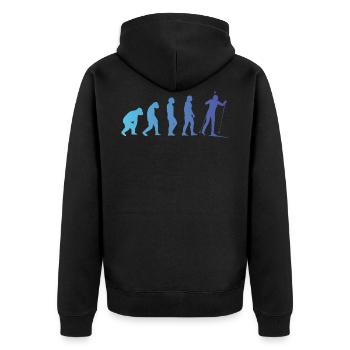 Biathlon Sports d’hiver Evolution Cadeau Biathlète - Veste à capuche bio Premium Unisexe - noir - Dos - Nico (187cm)