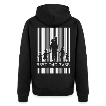 Meilleur père de tous les temps Père avec 5 enfants Père de cinq enfants - Veste à capuche bio Premium Unisexe - noir - Dos - Nico (187cm)
