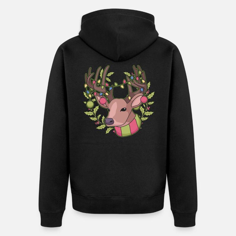 Rennes Noël Noël Noël - Veste à capuche bio Premium Unisexe - noir