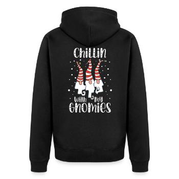 Se détendre avec mes nains Noël Noël - Veste à capuche bio Premium Unisexe - noir - Dos - Nico (187cm)