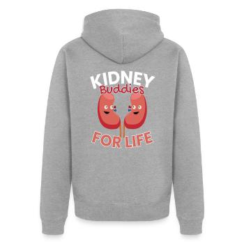 Rein Buddies For Life Dons de rein - Veste à capuche bio Premium Unisexe - gris chiné - Dos - Nico (187cm)