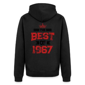 1967 best of - Veste à capuche bio Premium Unisexe - noir - Dos - Nico (187cm)