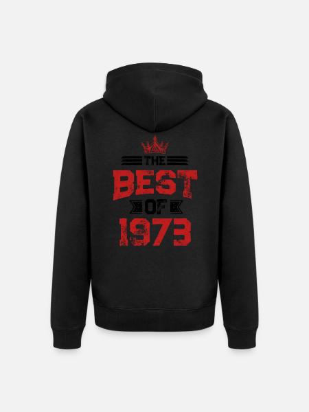 1973 best of - Unisex Premium Bio Zip Hoodie - Schwarz