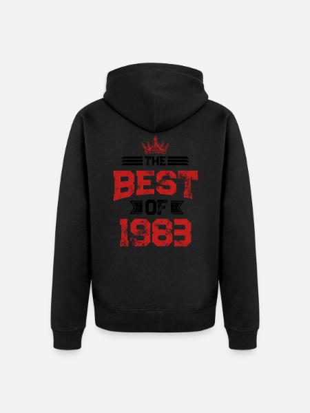 1983 best of - Unisex Premium Bio Zip Hoodie - Schwarz