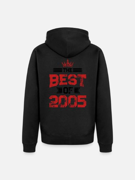 2005 best of - Unisex Premium Bio Zip Hoodie - Schwarz