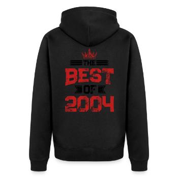 2004 best of - Veste à capuche bio Premium Unisexe - noir - Dos - Nico (187cm)