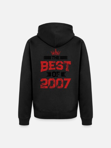2007 best of - Unisex Premium Bio Zip Hoodie - Schwarz