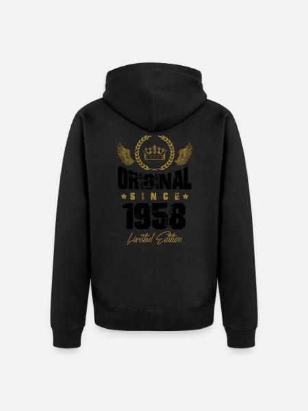 1958 limited edition - Unisex Premium Organic Zip Hoodie - black