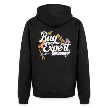 Bug Expert Entomology Insects - Unisex Premium Organic Zip Hoodie - black - Back - Nico (187cm)
