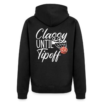 Chic jusqu’à tip Off Joueur de basket-ball - Veste à capuche bio Premium Unisexe - noir - Dos - Nico (187cm)