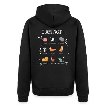 Je ne suis pas... Bien-être animal Militants des droits des animaux - Veste à capuche bio Premium Unisexe - noir - Dos - Nico (187cm)
