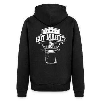 Got Magic Magic Wizards Magic Tricks Wizarding - Unisex Premium Organic Zip Hoodie - black - Back - Nico (187cm)
