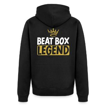 Beat-Box-Legende Beatboxer Beatboxing Musik - Unisex Premium Bio Zip Hoodie - Schwarz - Hinten - Nico (187cm)