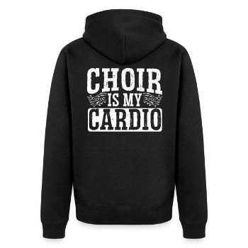 Choir est mon chanteur de chœur cardio chanteur d’église - Veste à capuche bio Premium Unisexe - noir - Dos - Nico (187cm)