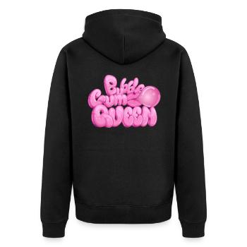 Bubblegum Queen Chewing Gum Bonbons - Veste à capuche bio Premium Unisexe - noir - Dos - Nico (187cm)