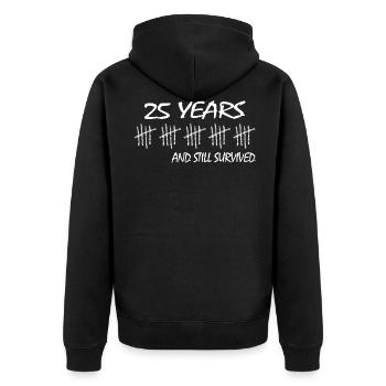 25e anniversaire a survécu 25 vingt-cinq - Veste à capuche bio Premium Unisexe - noir - Dos - Nico (187cm)