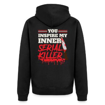 Kino Horror Movies Serial Killer Horrorfilm - Unisex Premium Bio Zip Hoodie - Schwarz - Hinten - Nico (187cm)