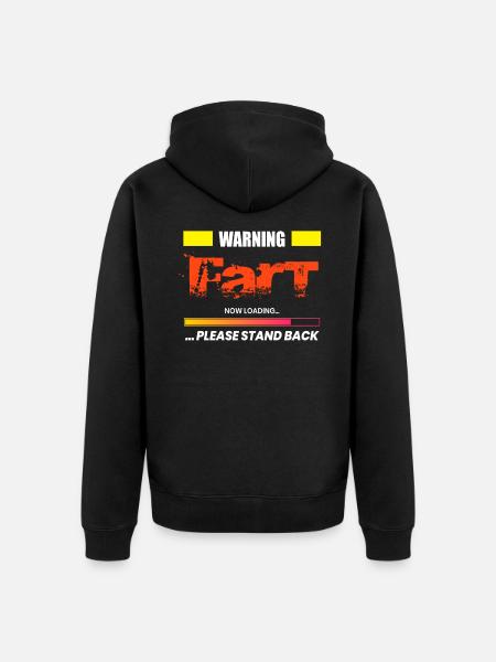 Fart Loading Fart Farts - Unisex Premium Organic Zip Hoodie - black