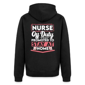 Unité de soins intensifs de retraite infirmière - Veste à capuche bio Premium Unisexe - noir - Dos - Nico (187cm)